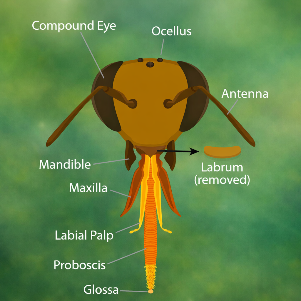 mouth part of honeybee