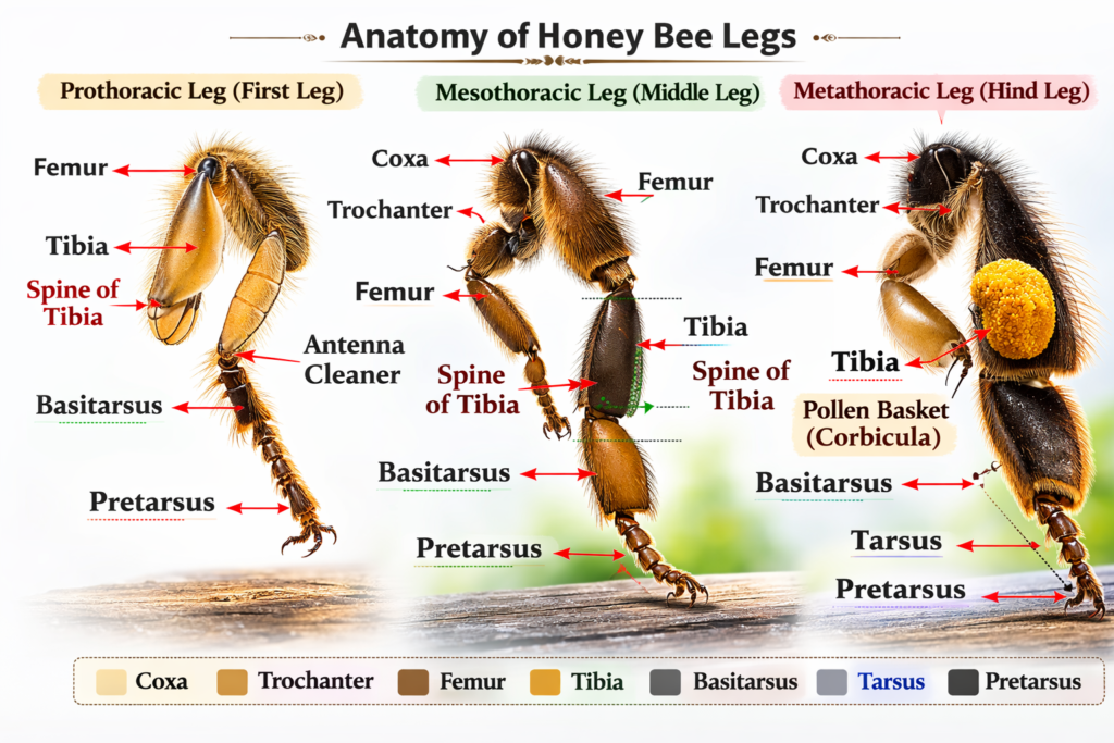 legs of honeybee