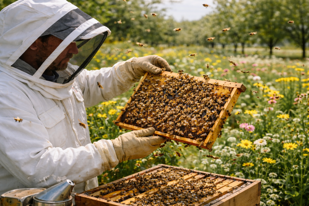 Colony Bees Development for Maximum Nectar Flow