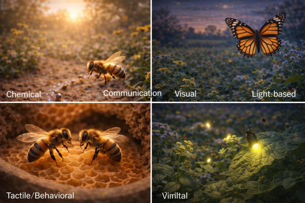 The Four Pillars of Communication in Insects