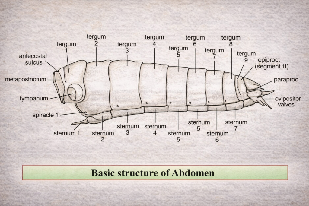 insect abdomen stucture