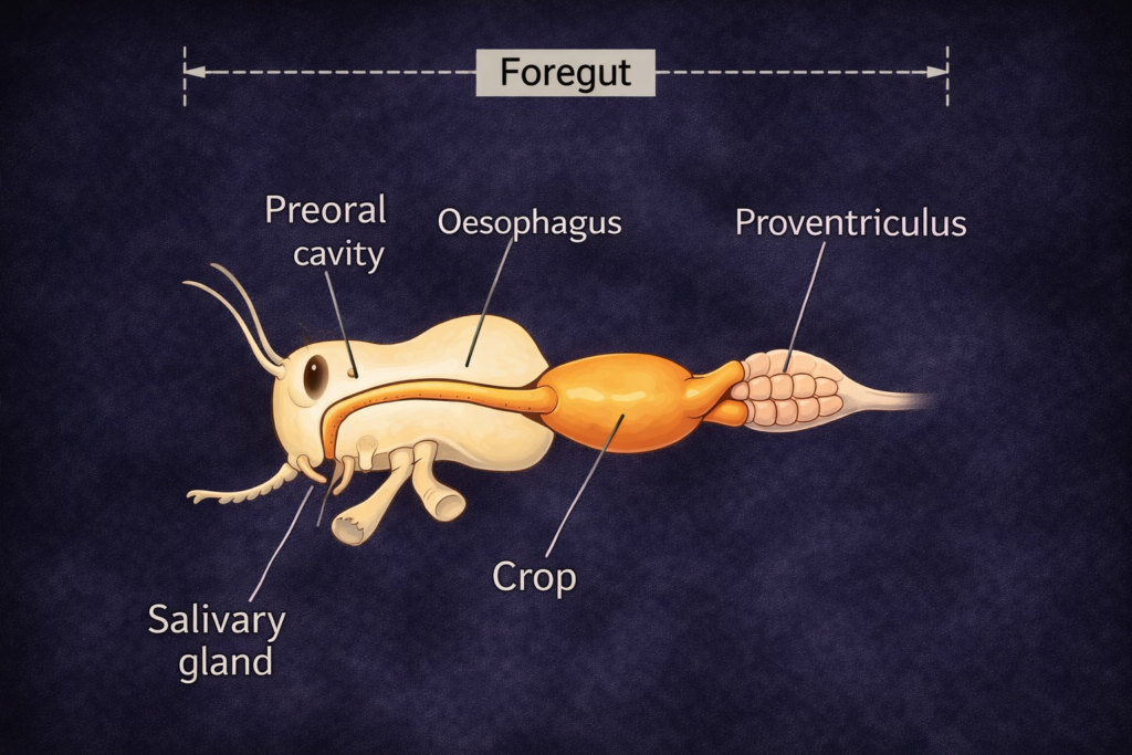 Foregut (Stomodaeum) in the Internal Morphology of Insect