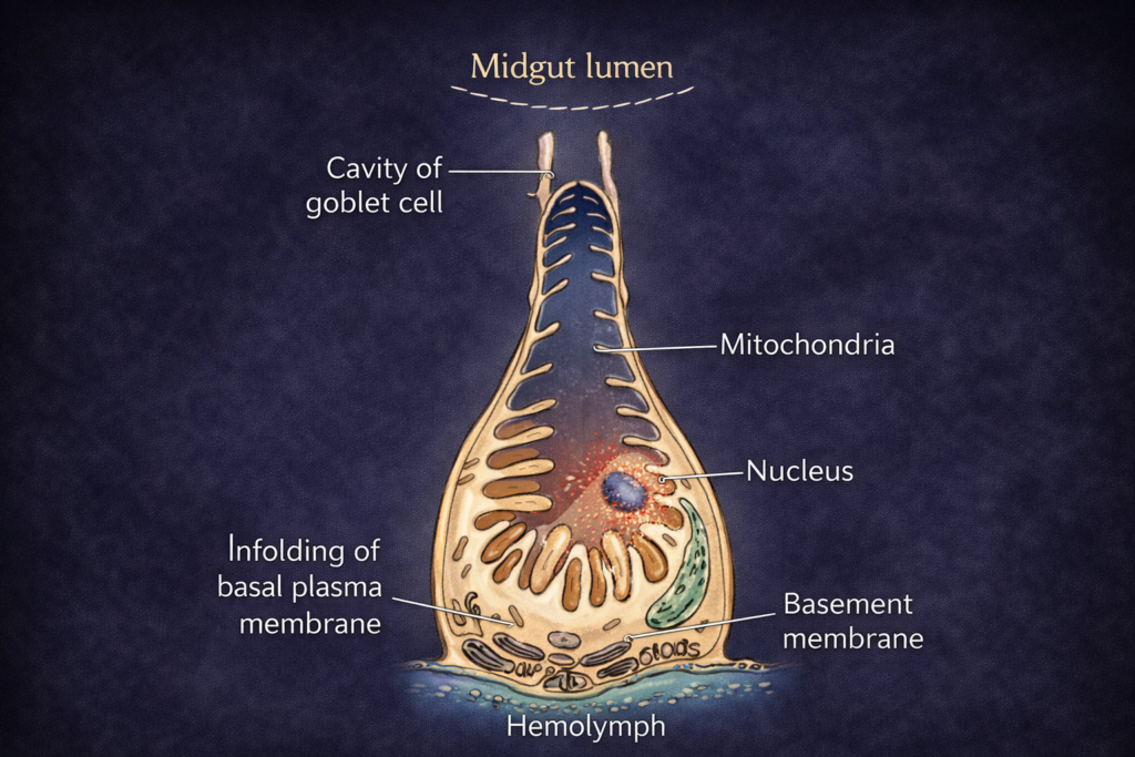 Midgut (Mesenteron) in the Internal Morphology of Insect