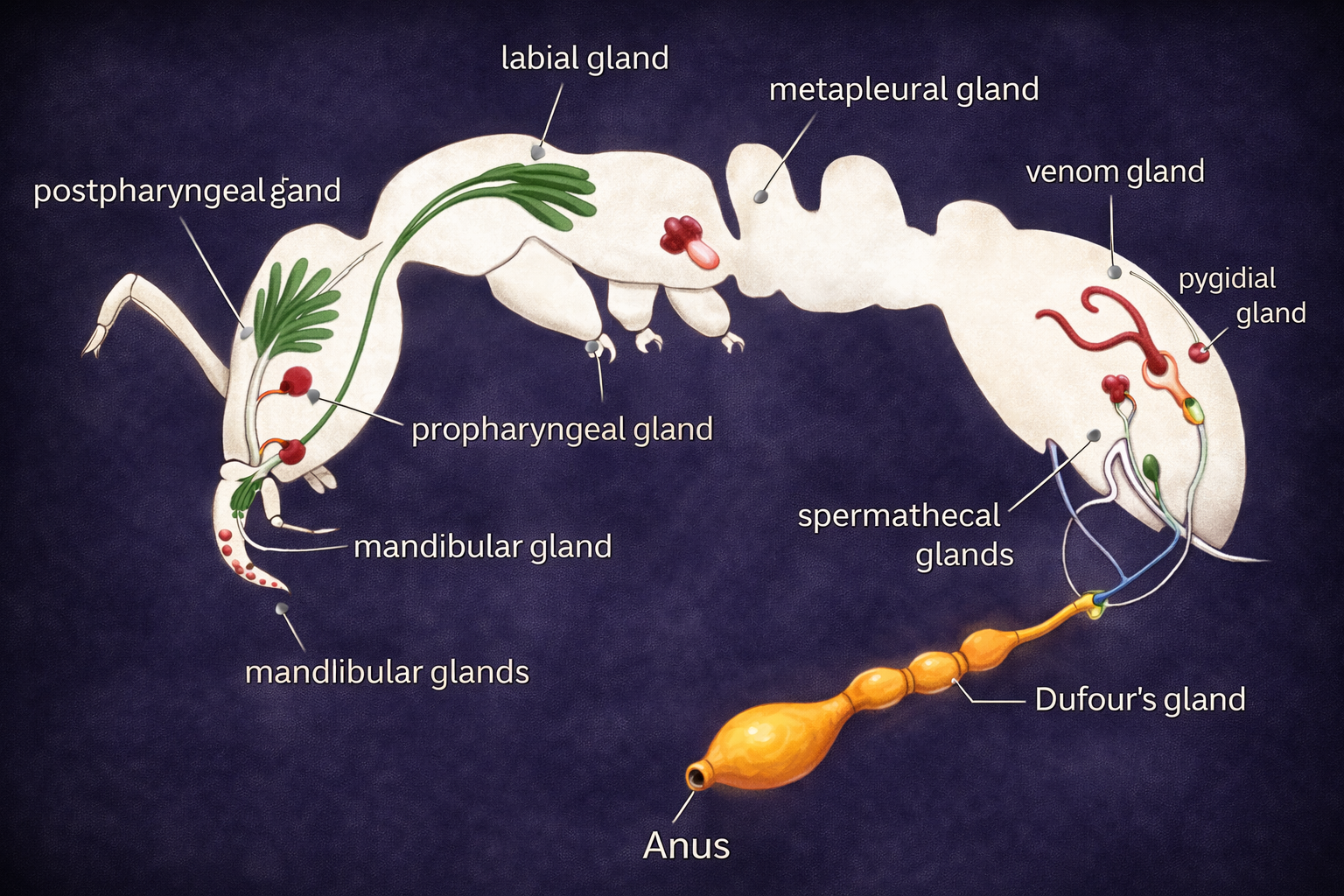 Exocrine Glands in Insects: Functional Morphology and Adaptive Significance