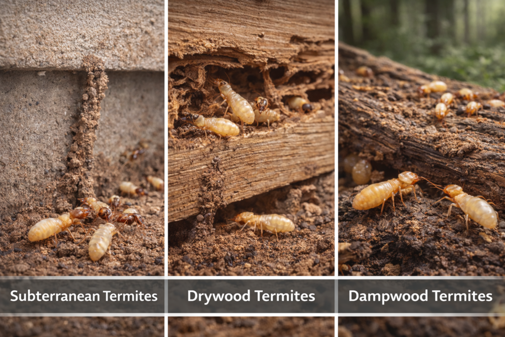 Common Types of Termites and Their Habitats