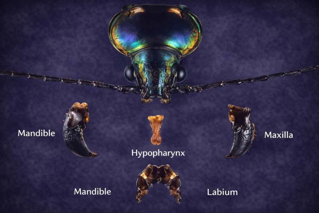 The Five Fundamental Components of the Insect Mouth Apparatus