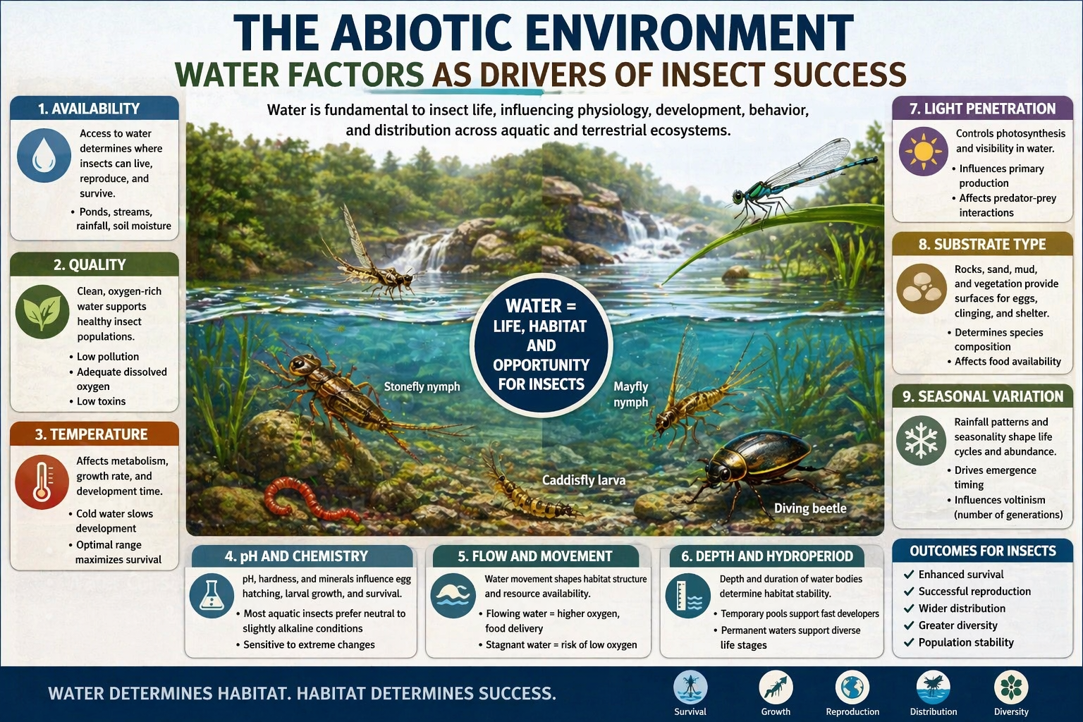 The Abiotic Environment Water Factors as Drivers of Insect Success