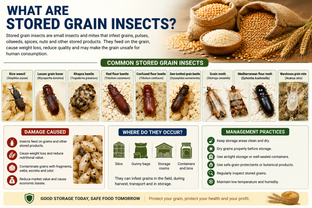Stored grain insects