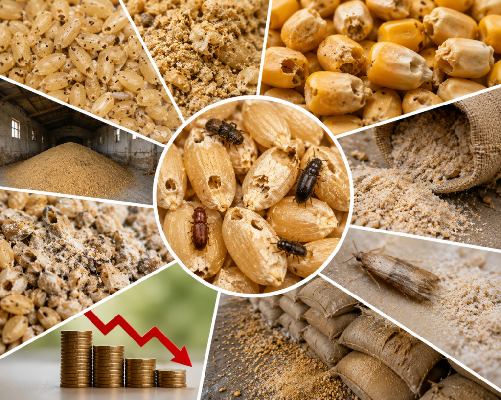 Damage Caused by Stored Grain Insects